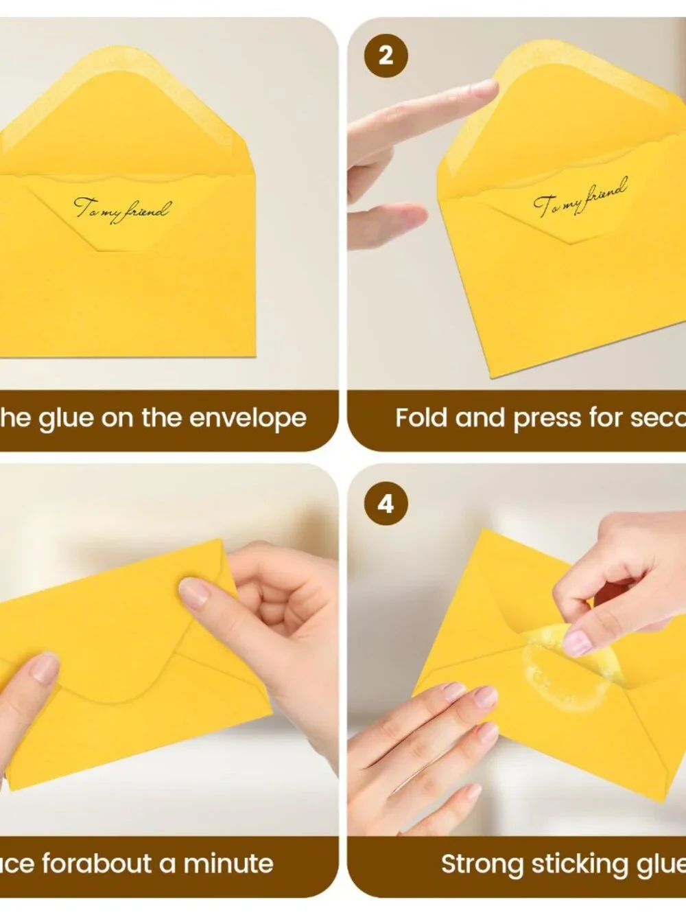 100 Pack Mini Cards with Envelopes, Small Colorful Blank Note Cards with Self-Ad